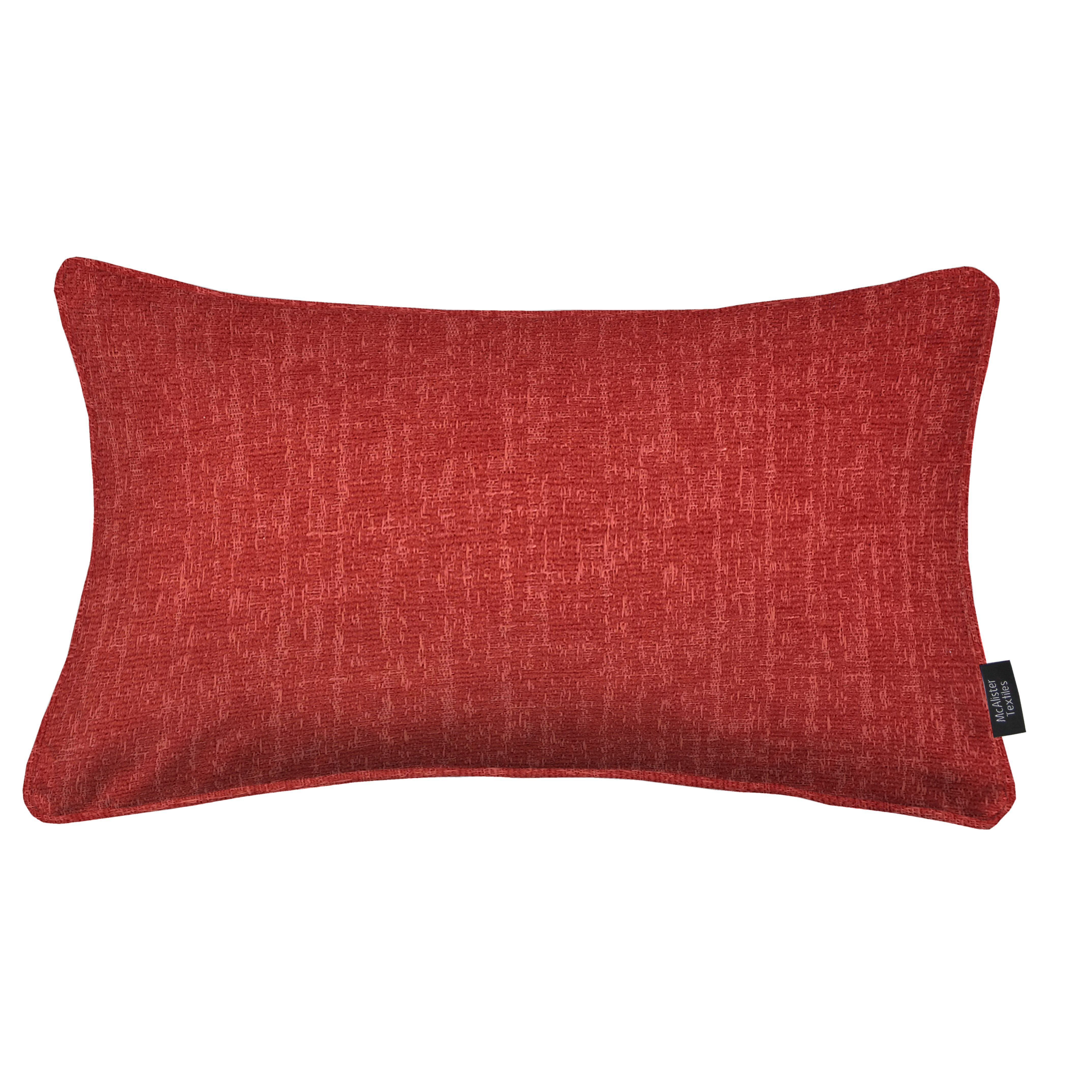 Eternity Red Chenille Pillow, Cover Only / 50cm x 30cm
