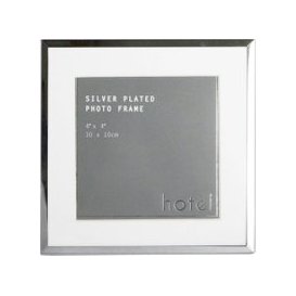 "Hotel Silver Photo Frame 4"" x 4"" (10cm x 10cm) Silver"