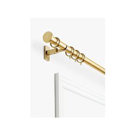 John Lewis Made to Measure Revolution Curtain Pole with Rings and Disc Finials, Wall / Ceiling Fix, Dia.30mm