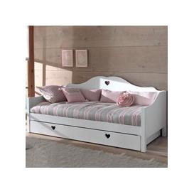 Vipack Amori Kids White Day Bed with Optional Trundle Drawer