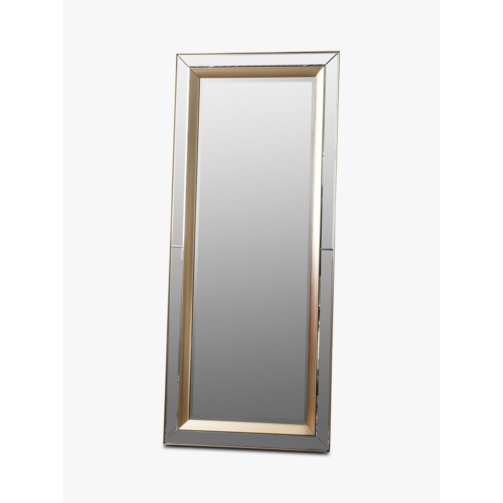 Gallery Direct Phantom Rectangular Frame Leaner Mirror, 158 x 69cm, Gold