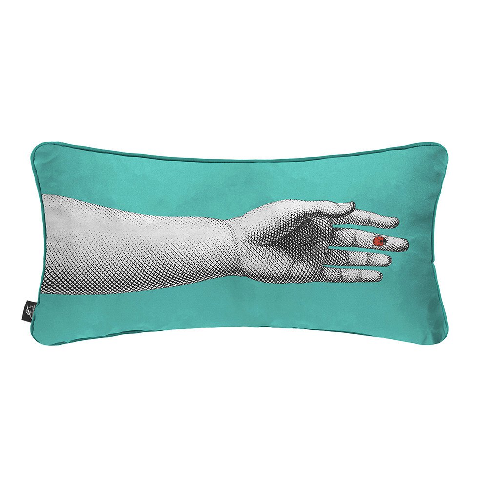 Fornasetti - Mano Silk Reversible Cushion - 50x25cm