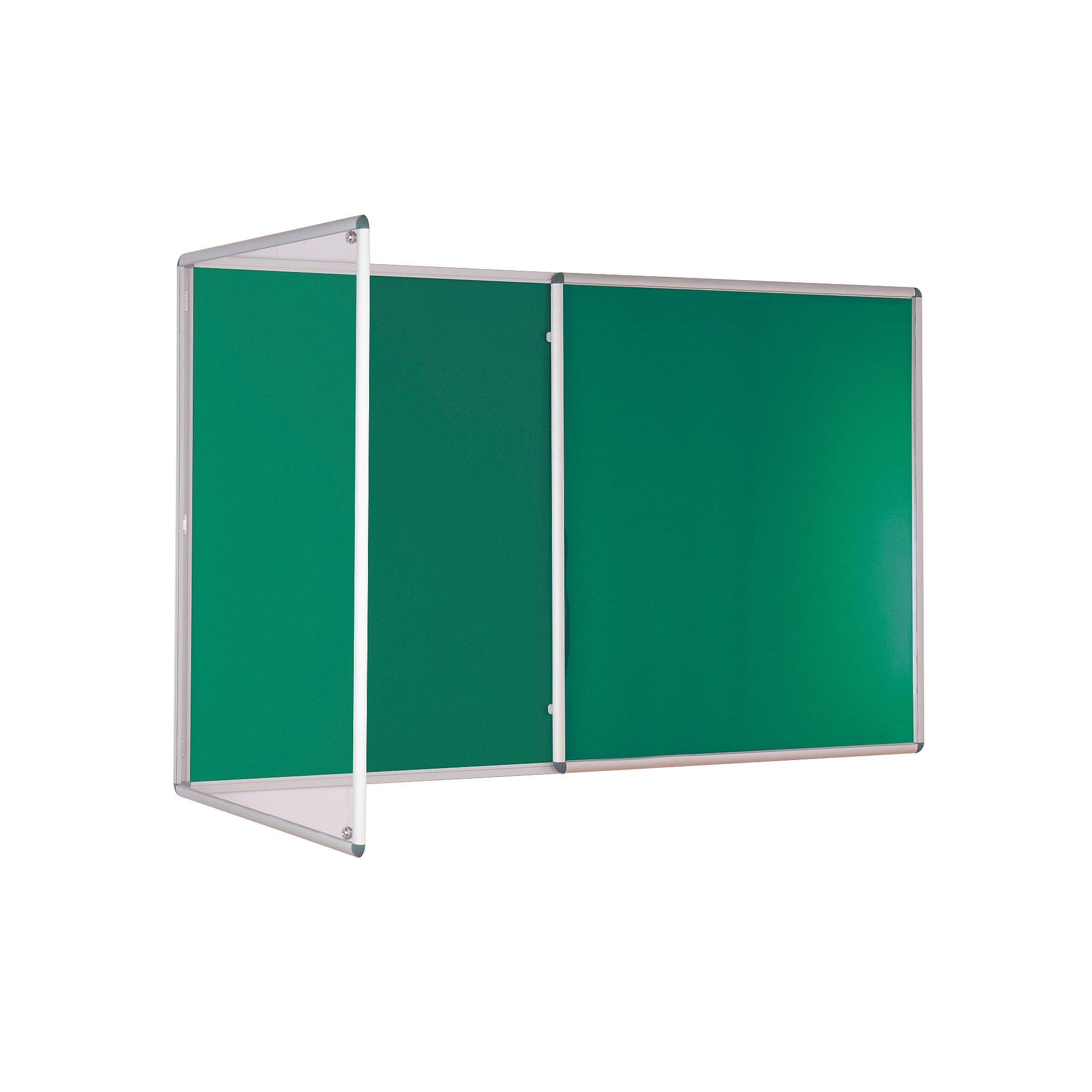 Tamperproof noticeboard, 2400x1200 mm, green