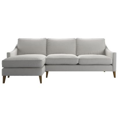 Iggy Medium LHF Chaise Sofa in Alabaster Brushed Linen Cotton - sofa.com