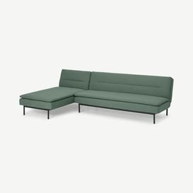 Stefan Chaise End Click Clack Sofa Bed, Alpine Green Fabric