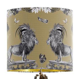 Classical Jungle Lion 30cm Cotton Drum Table Lamp Shade