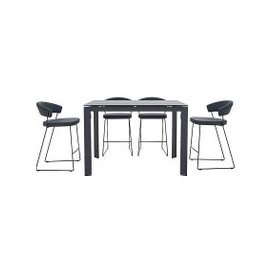 Connubia by Calligaris - New Baron Table and 4 Bar Stools Set