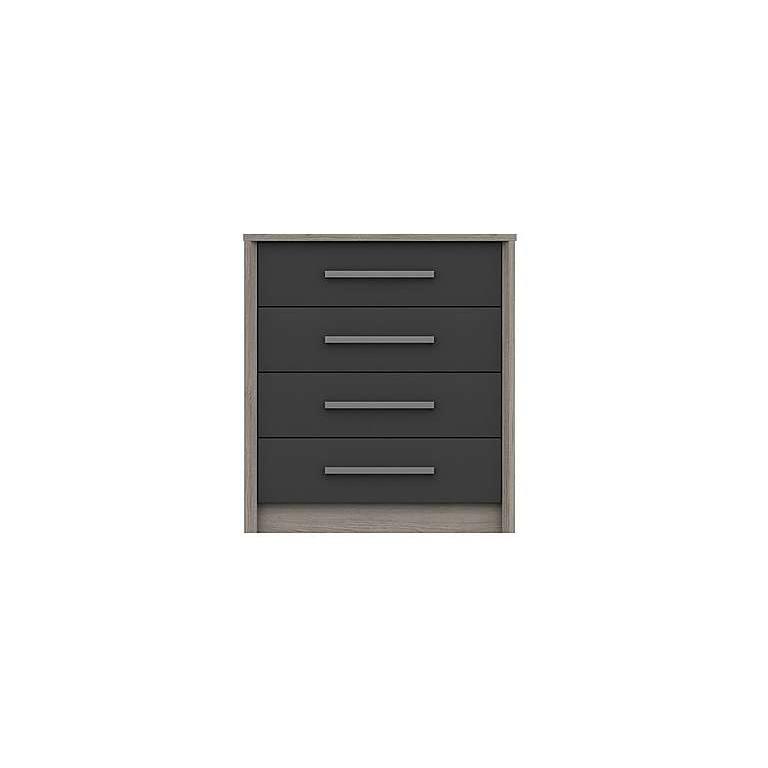 London Bedrooms Euston 4 Drawer Chest Grey by Furniture Village