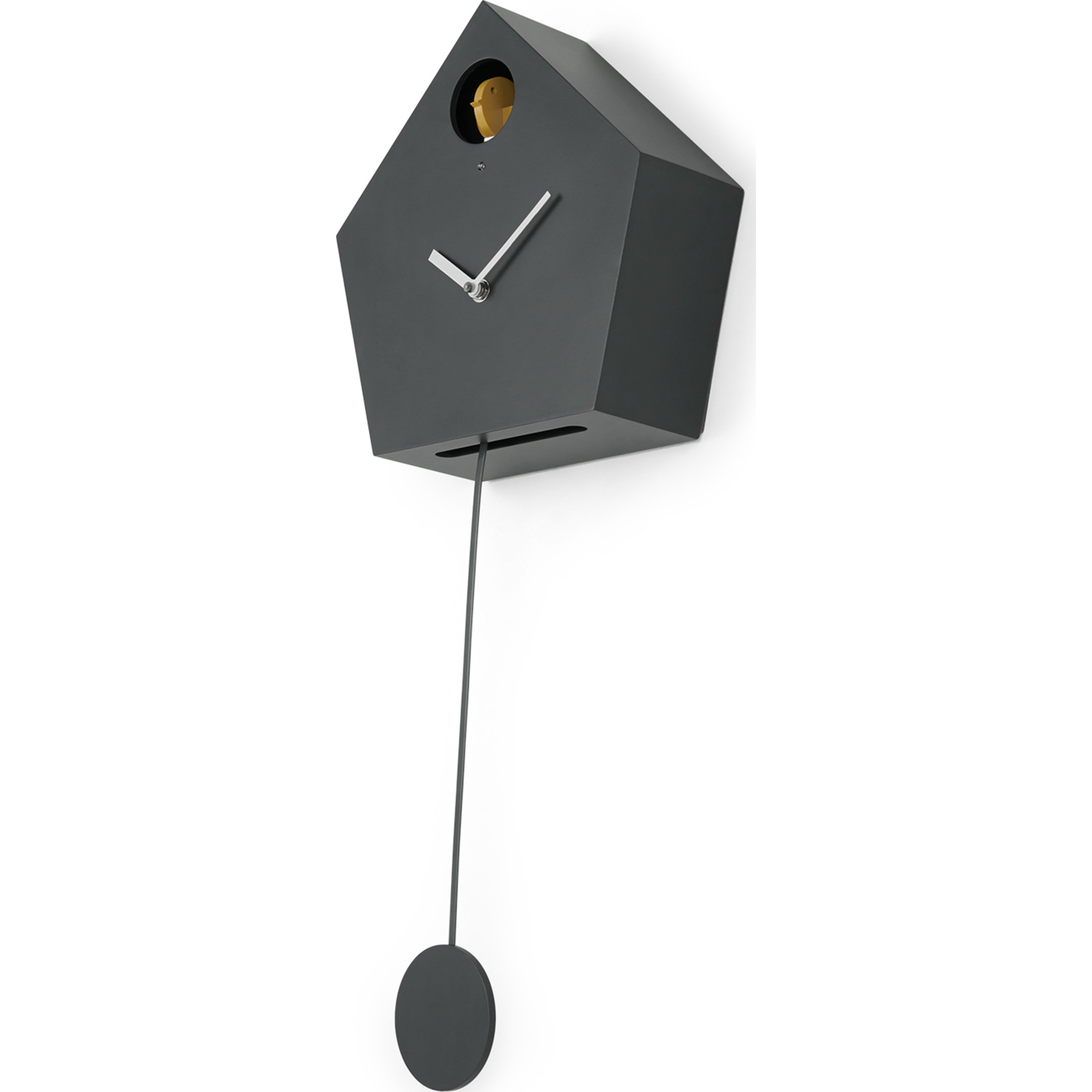 Lark Cuckoo & Pendulum Wall Clock, Charcoal Grey