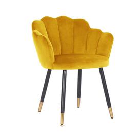 Vivian Dining Chair, Velvet Yellow