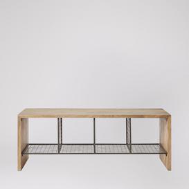 image-Swoon - Nevis - Large Bench in Natural Oak-Stained - Mango Wood & Charcoal