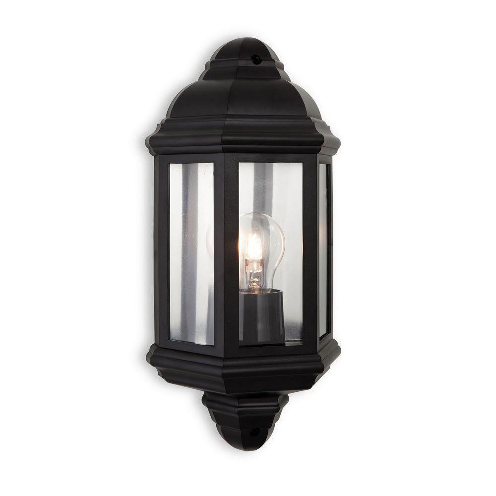 Firstlight 8655BK Park 1 Light Wall Light In Black Resin