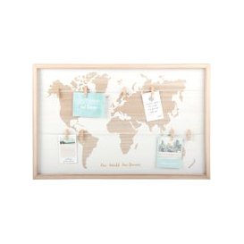 World Map Photo Montage Frame 60x40
