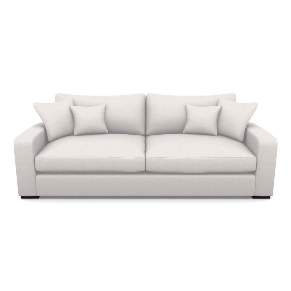 Stockbridge 4 Seater Sofa in Easy Clean Plain- Chalk