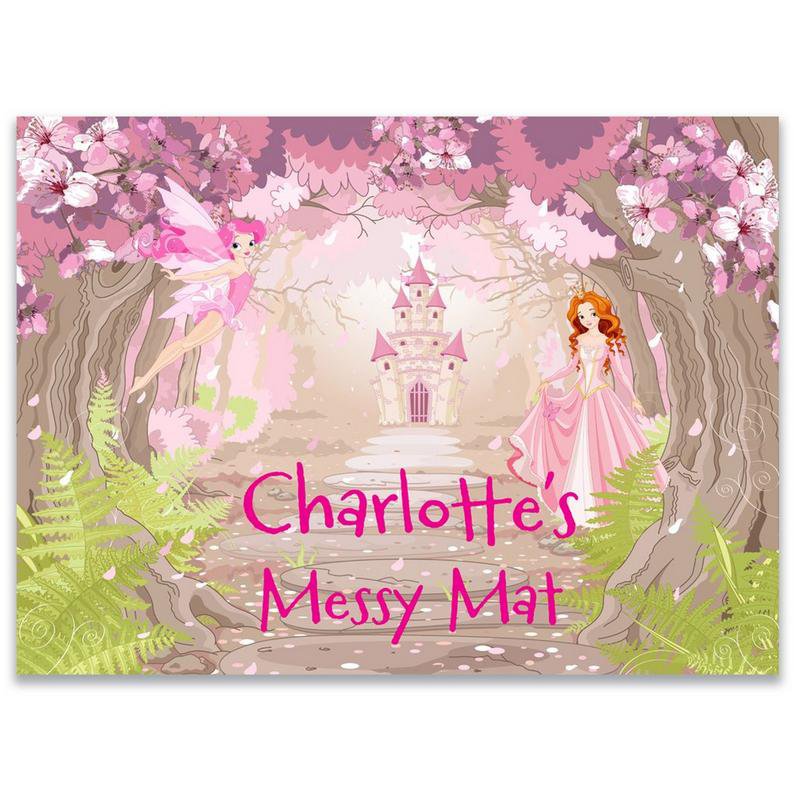 Personalised Enchanted Princess Messy Play Mat