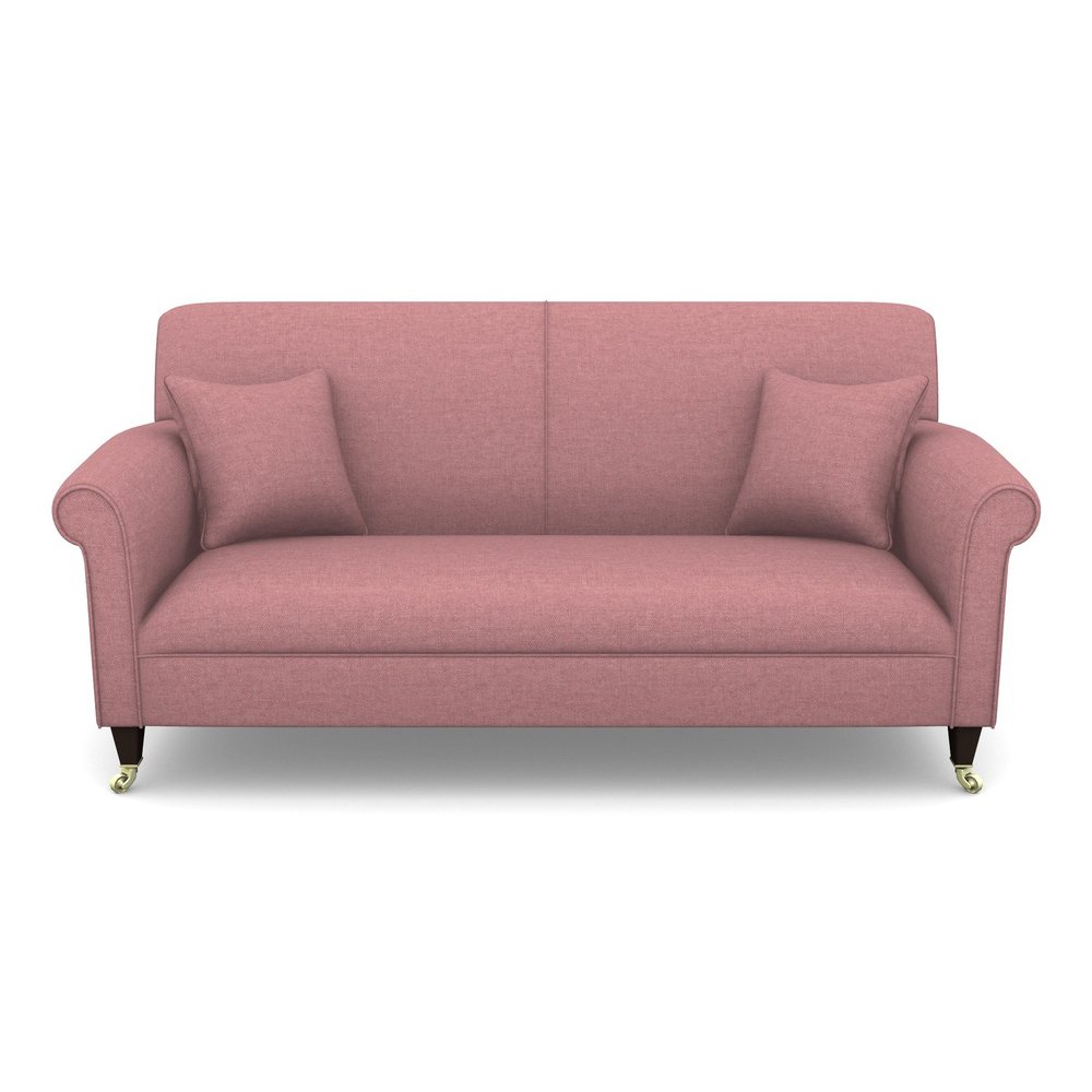 Petworth 3 Seater Sofa in Easy Clean Plain- Rosewood