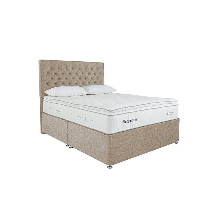 Sleepeezee - Natural Touch 3000 Pillowtop Divan Set with Continental Drawers - Small Double - Tweed Biscuit