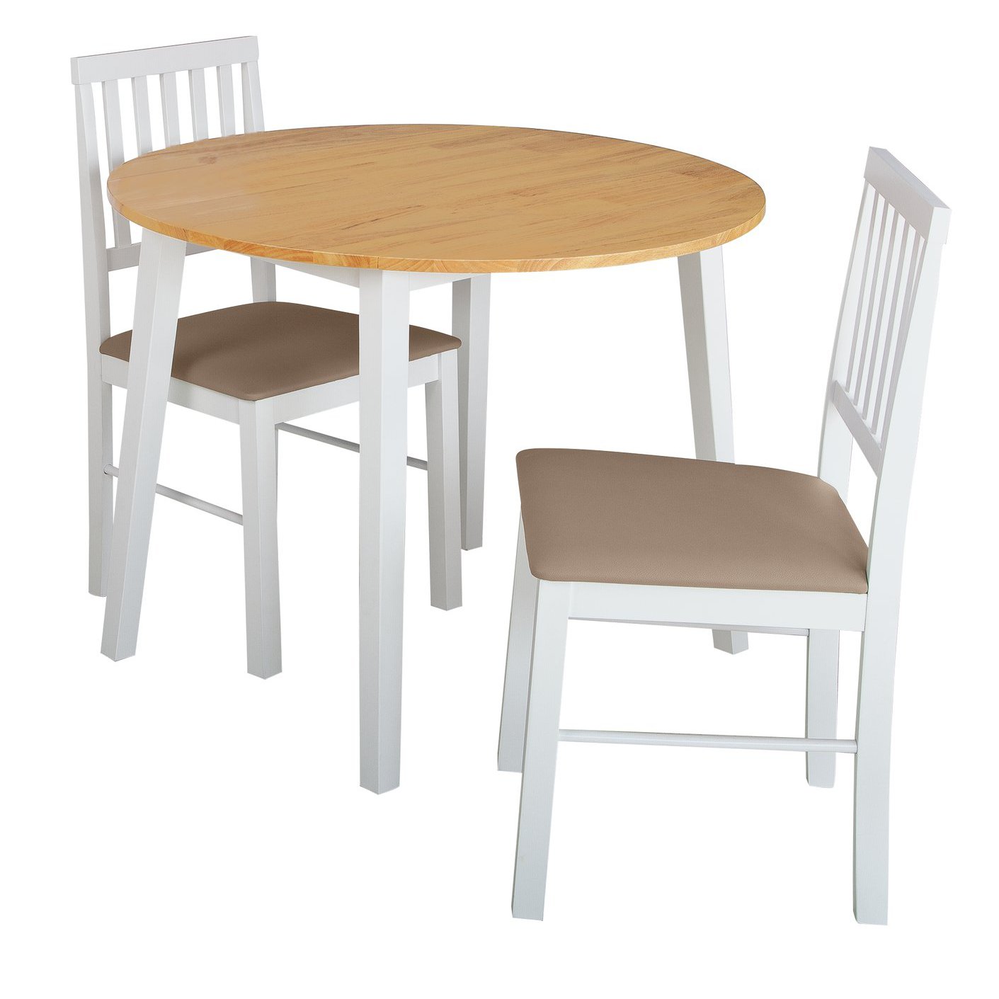 Argos Home Kendal Solid Wood Extending Table & 2 Chairs