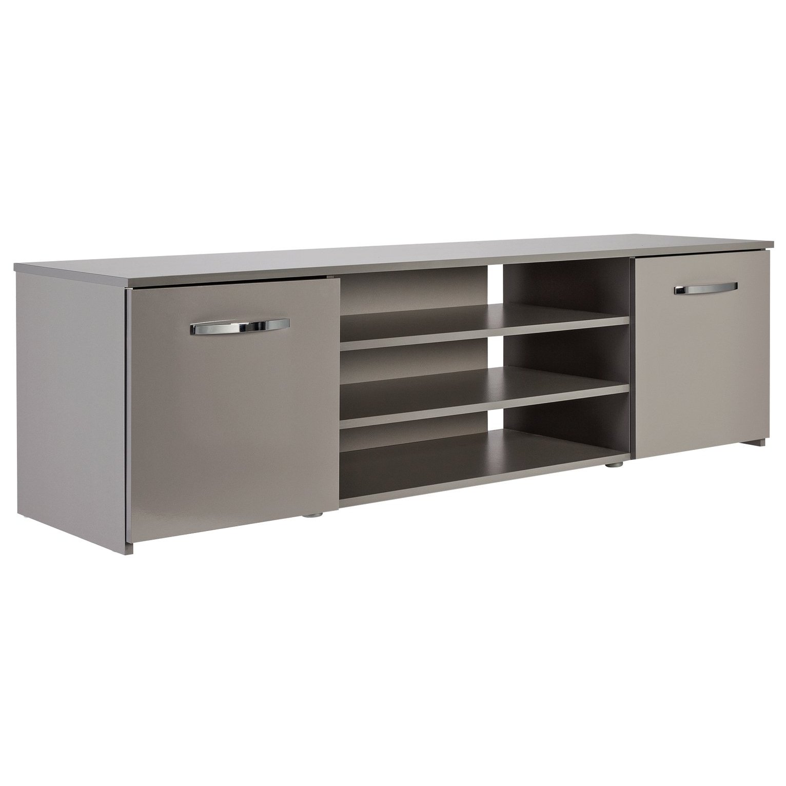 Habitat Hayward 2 Door Wide TV Unit Grey Gloss by Argos
