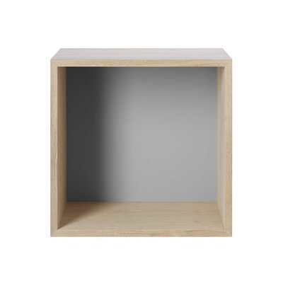 Mini Stacked 2.0 Shelf - / Medium carré 33x33 cm / Avec fond coloré by Muuto Grey