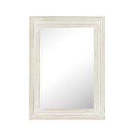 image-Whitewashed Rectangular Wall Mirror