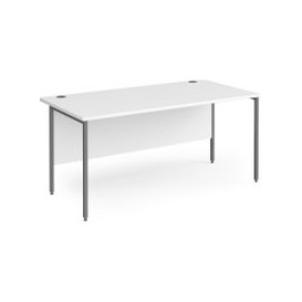Value Line Classic+ Rectangular H-Leg Desk (Graphite Leg), 180wx80dx73h (cm), White