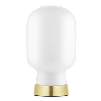 Amp Table lamp - / Glass & brass by Normann Copenhagen White