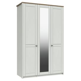 Kielder 3 Door Mirror Wardrobe - White
