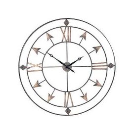 Large Antique Grey & Gold Wall Clock