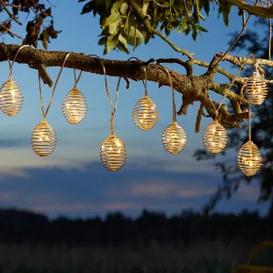 Solar Spiral Solar-Powered Warm White 10 Led Outdoor String Lights