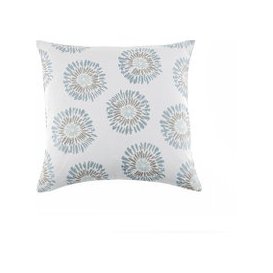 Audrey Duck Egg Floral Cushion White, Grey and Blue