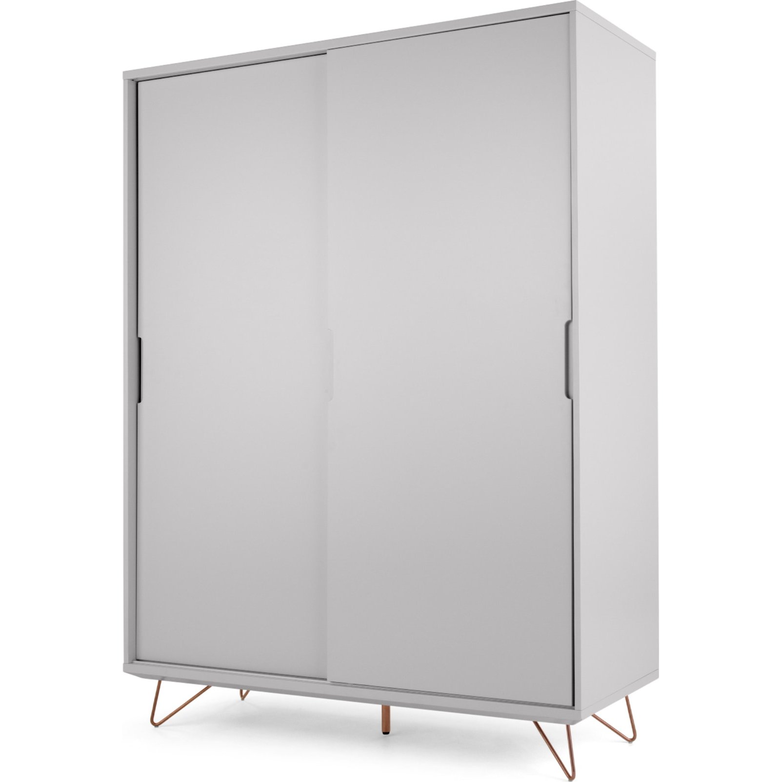 Elona Sliding Wardrobe, Grey and Copper by