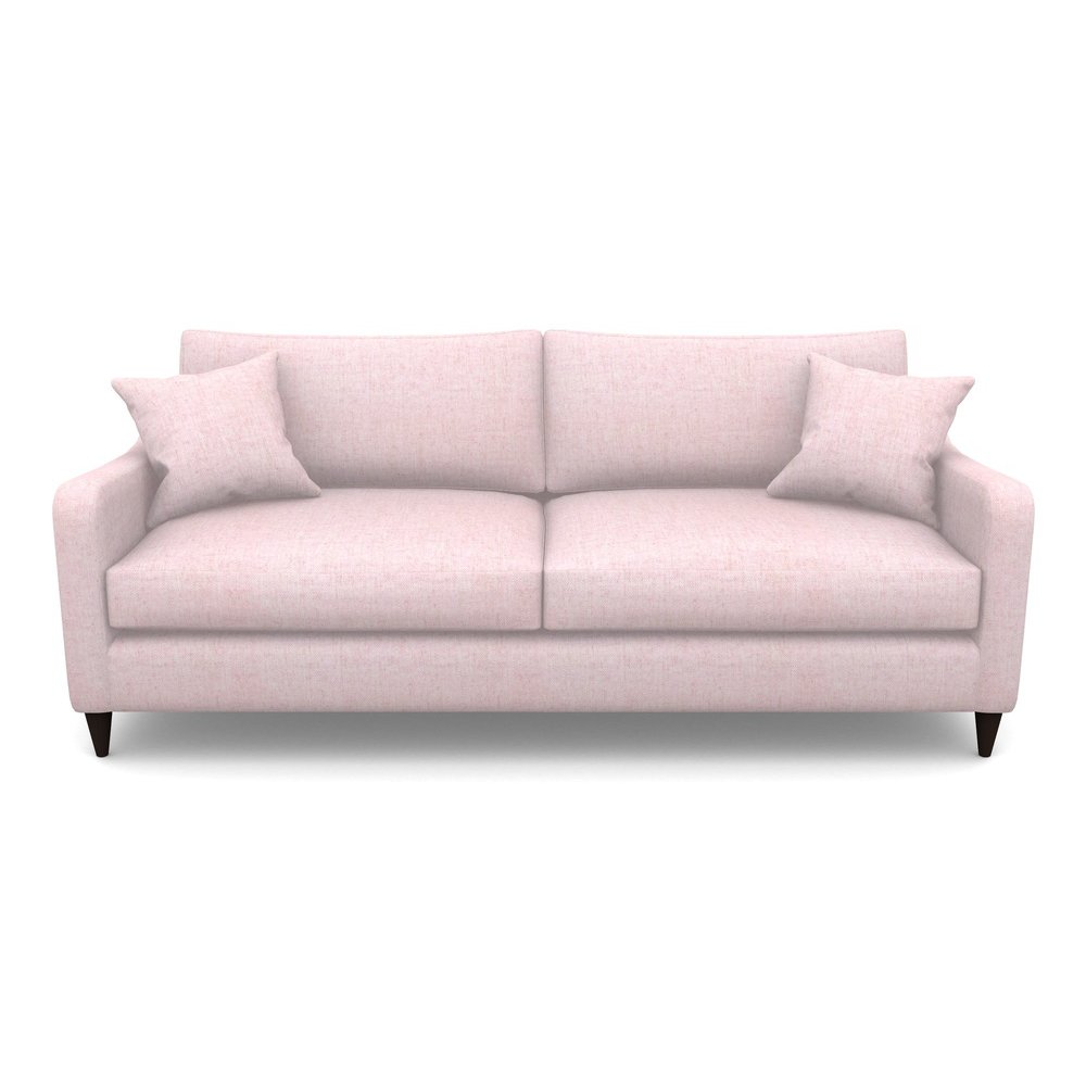 Rye 4 Seater Sofa in Textured Plain- Rose