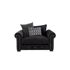 Alexander and James - Sumptuous Fabric Snuggler Chair - Chamonix Anthracite Chrome