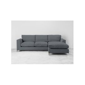 Chris Right Hand Chaise Sofa Bed in Silver Spoon