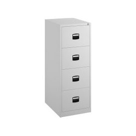 Bisley Economy Filing Cabinet (Central Handle), White
