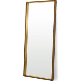 image-Emsworth Full Length Leaning Mirror, Extra Large 80 x 180cm, Mango Wood & Brass