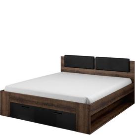 image-Galaxy H Bed in 3 Sizes with Drawer - 160cm Oak Monastery