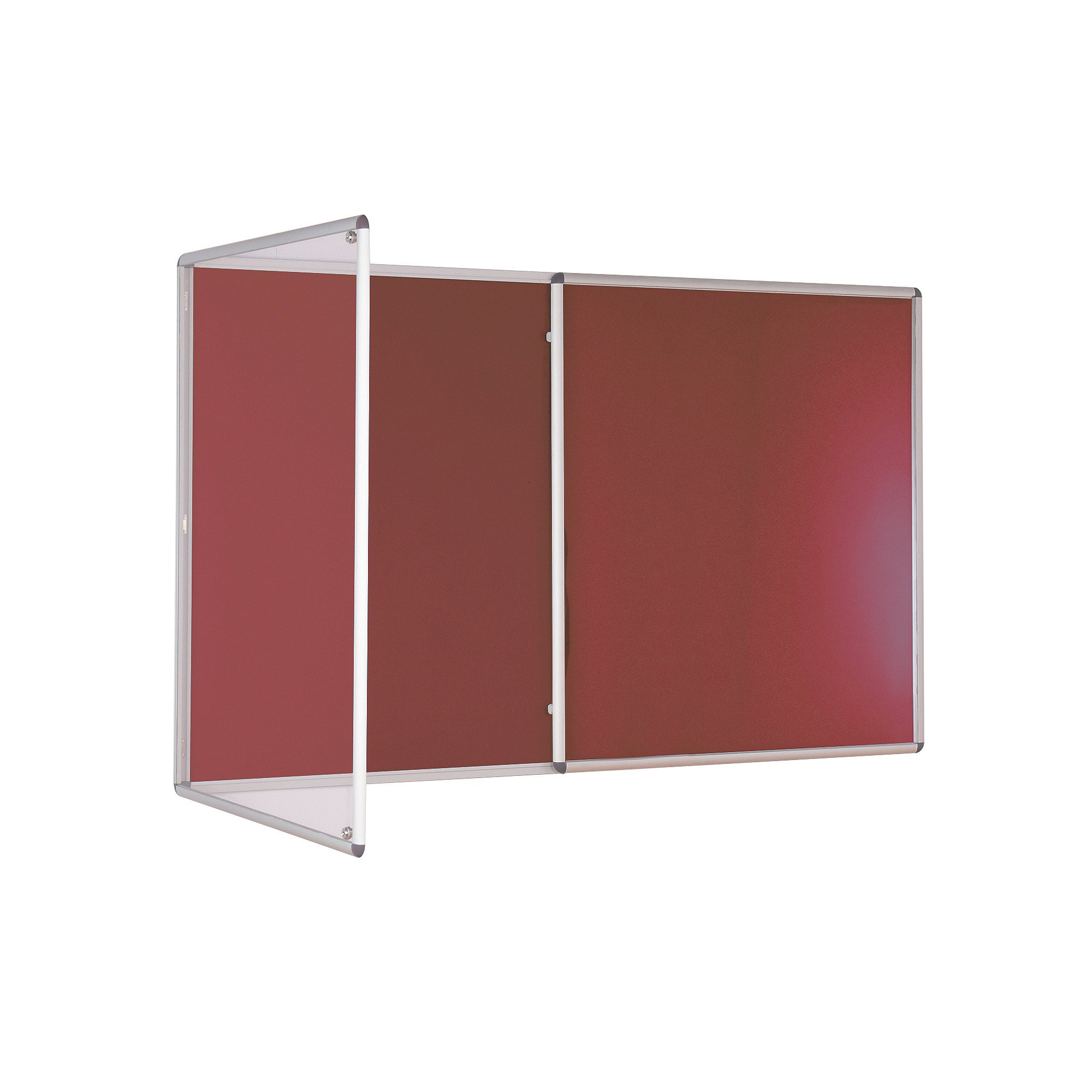 Tamperproof noticeboard, 2400x1200 mm, burgundy