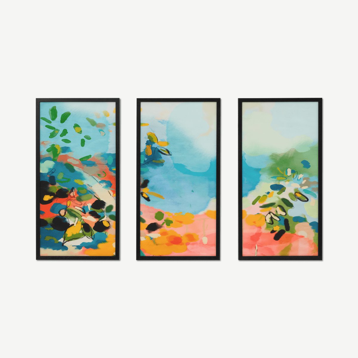 Ana Rut Bre, 'Garden with Sea View' Set of 3 Framed Prints, 30 x 60cm