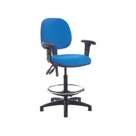 Point Draughtsman Chair With Height Adjustable Arms, Havana