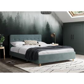 Emmerson Upholstered Bed Frame - 3'0 Single - Blue