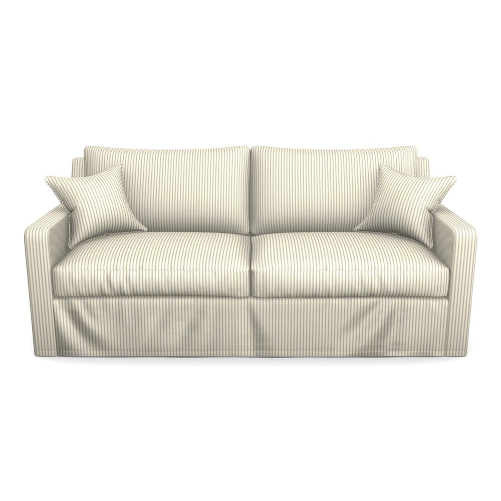 Stopham 3 Seater Sofa in Cotton Stripe- Airforce