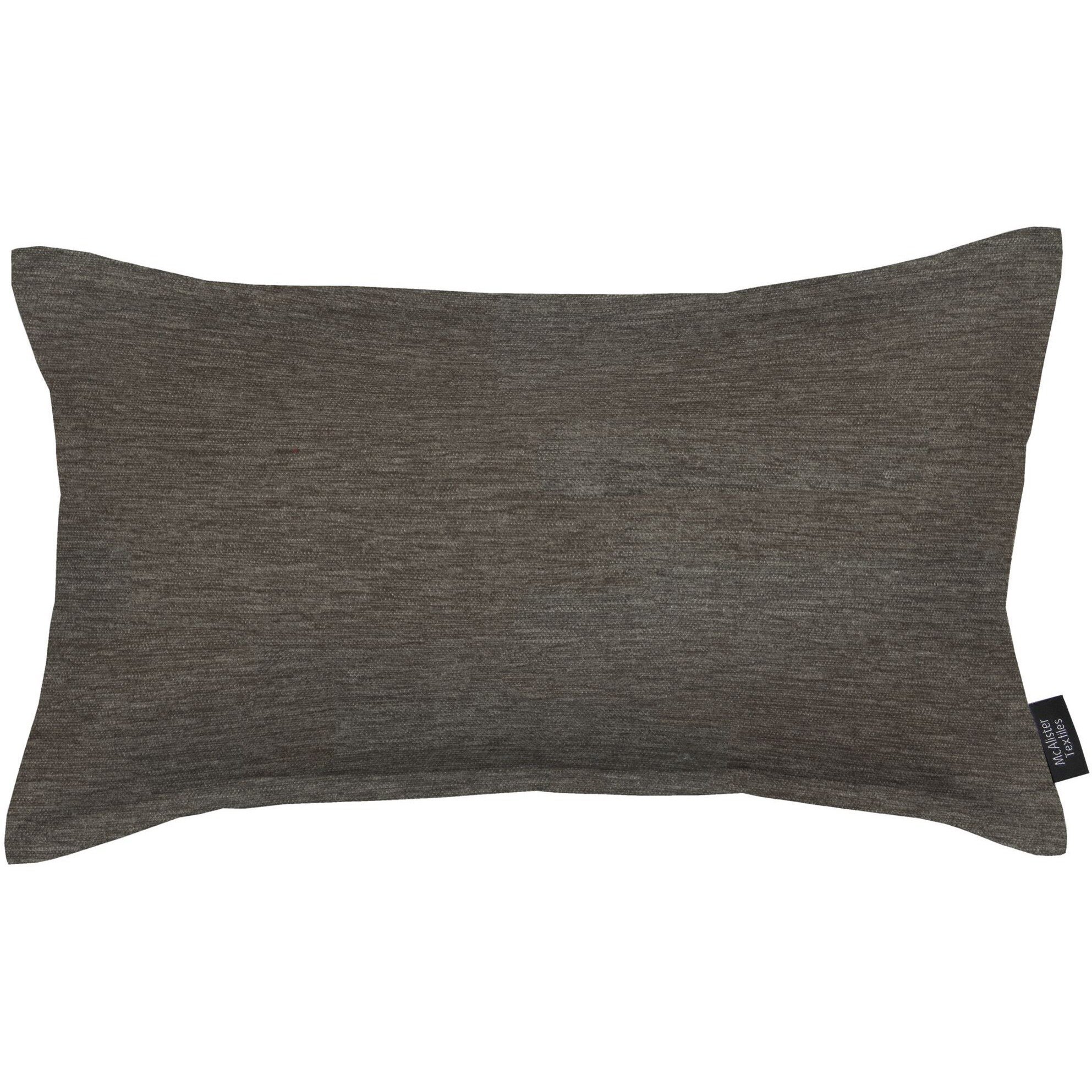 Plain Chenille Charcoal Grey Cushion, Polyester Filler / 50cm x 30cm