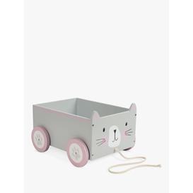 image-Great Little Trading Co Cat Book Storage Cart, Grey