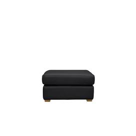 G Plan - Seattle Leather Footstool - Cambridge Black