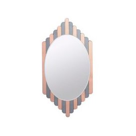 Vaudeville Striped Oval Mirror