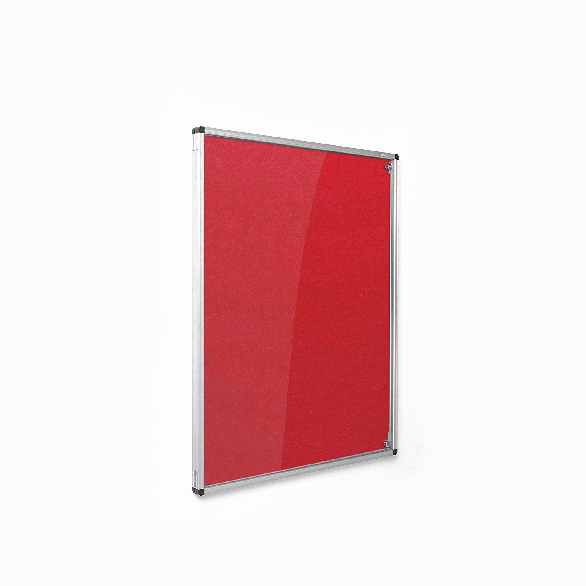 Fire-retardant tamperproof noticeboard, 1200x900 mm, red