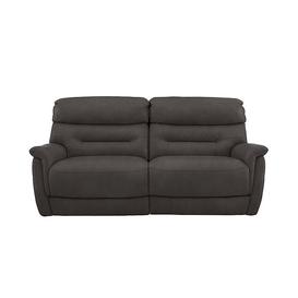 Chicago 3 Seater Fabric Power Recliner Sofa - R16 Charcoal