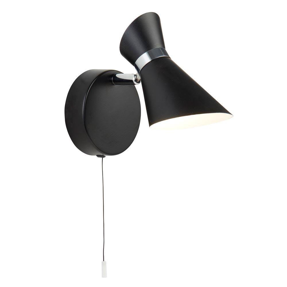 Searchlight 5921BW Diablo One Light Wall Spotlight In Black And White